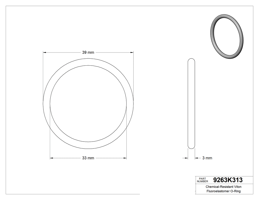 Technical drawing - 9263K313